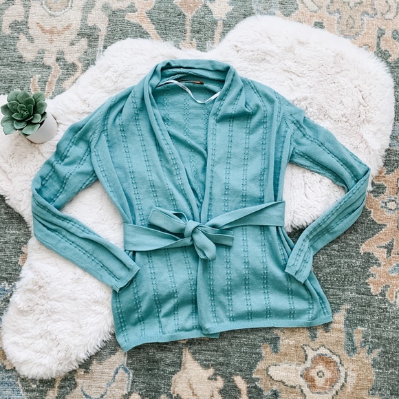Belldini Teal Long Sleeve Open Front Cardigan- Size Small - Picture 1 of 11